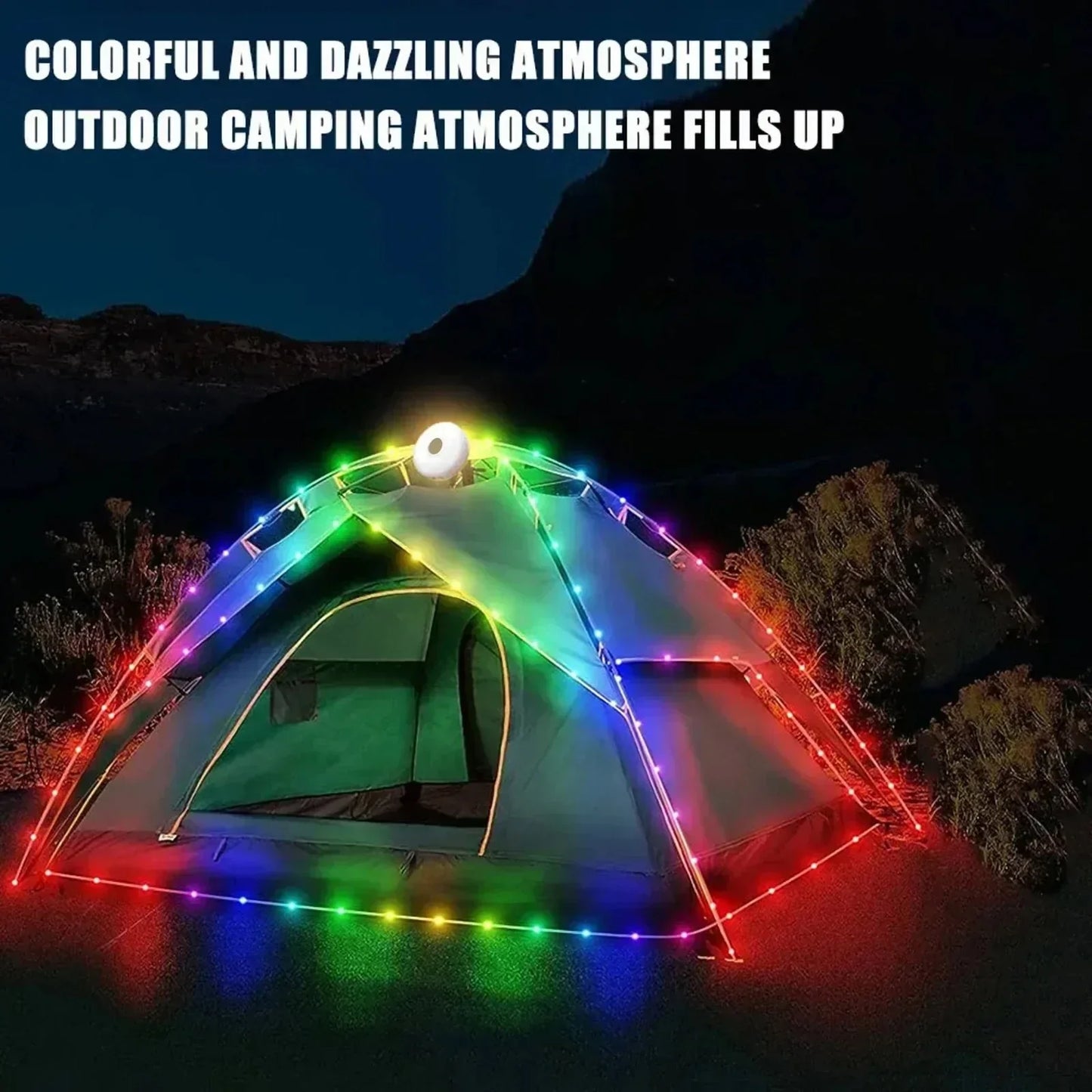 Solar-Powered Camping String Lights