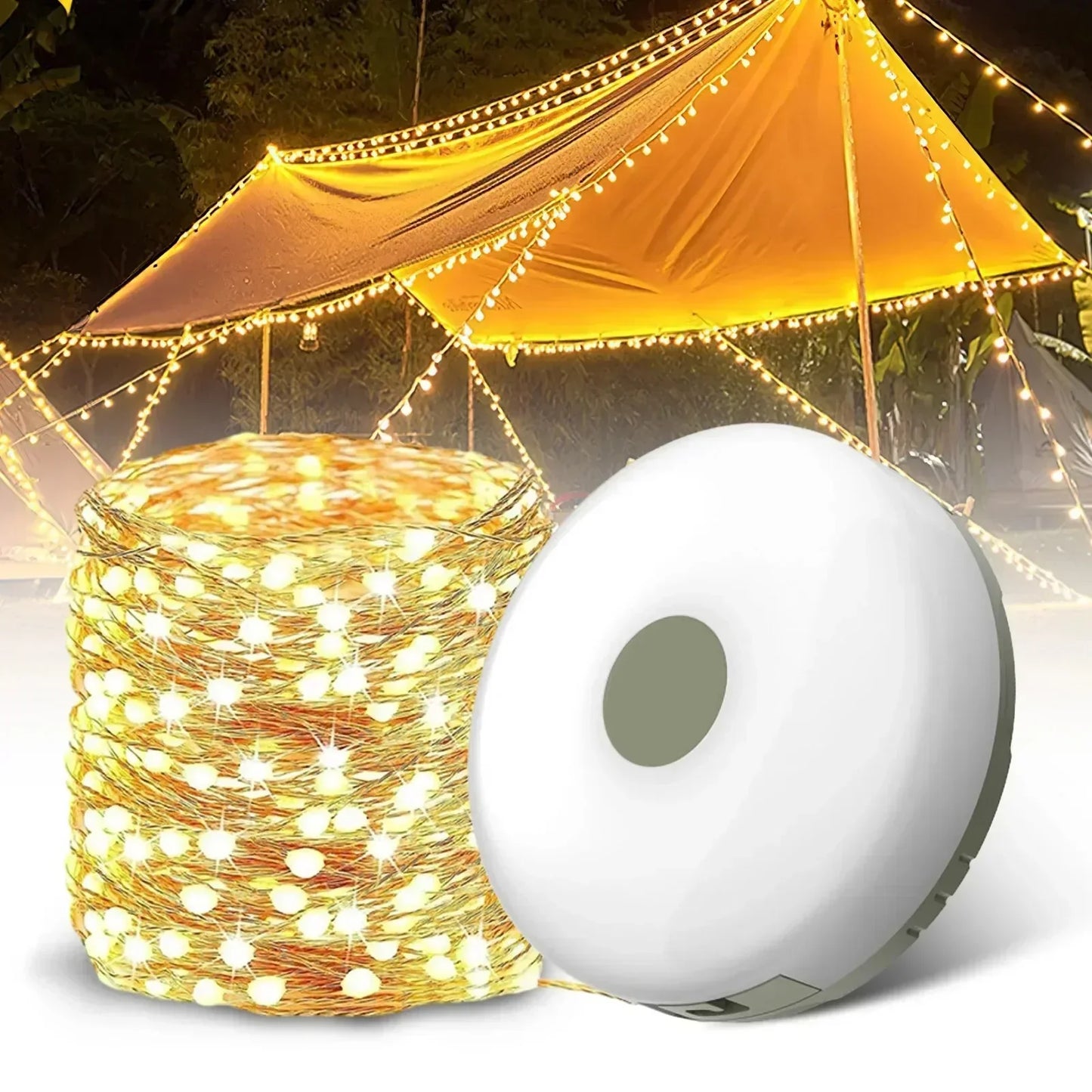Solar-Powered Camping String Lights