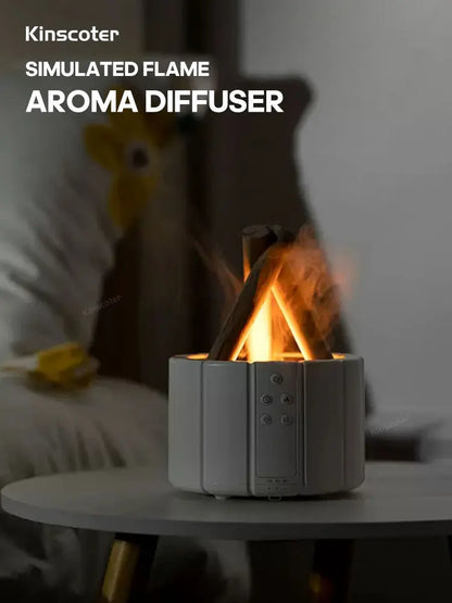 Simulated Flame Aromatherapy Diffuser