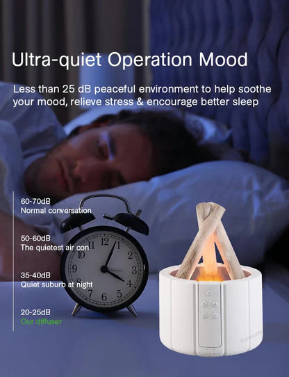 Simulated Flame Aromatherapy Diffuser