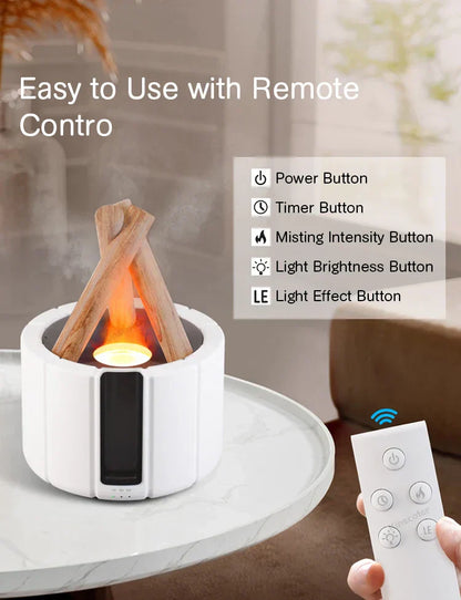 Simulated Flame Aromatherapy Diffuser