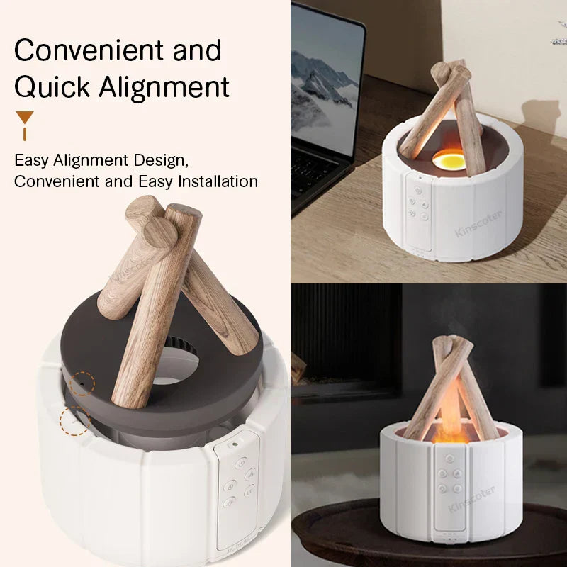 Simulated Flame Aromatherapy Diffuser