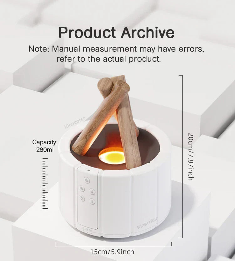 Simulated Flame Aromatherapy Diffuser