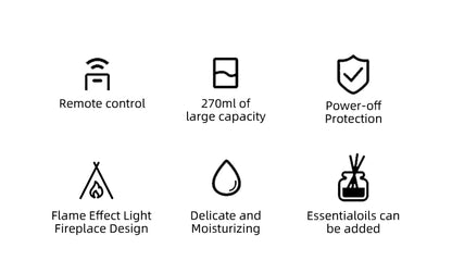 Simulated Flame Aromatherapy Diffuser