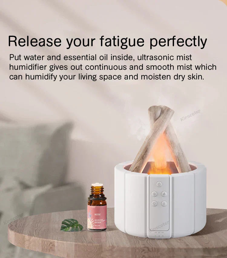 Simulated Flame Aromatherapy Diffuser